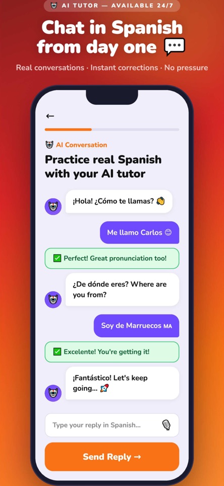 Habla app learning experience